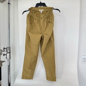 Madewell Khaki Paperbag Waist Pants